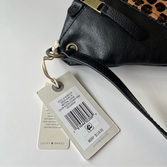 SOLD❗️ Lucky Brand Kowes Belt Bum Bag Fanny Pack Leopard Leather Crossbody NWT - Picture 8 of 12